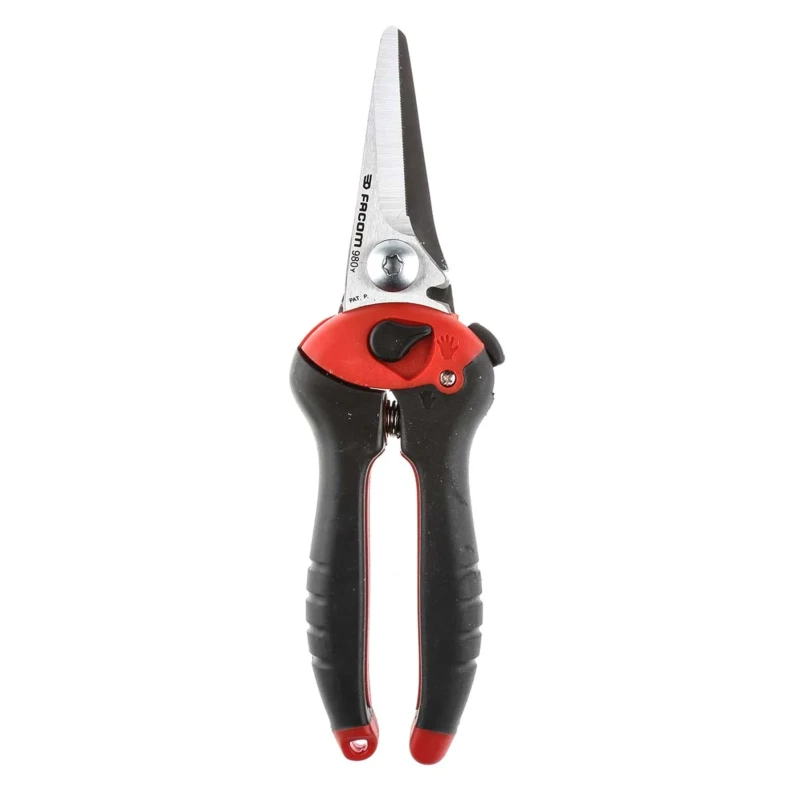 Facom 205mm Tin Snip for Cardboard, Rubber, Steel, Polyvinyl Chloride, Aluminium, Leather 980.PB