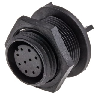 Bulgin Circular Connector 10 Contacts PCB Miniature Socket Female IP68 Buccaneer 400 Series PX0413/10S/PC
