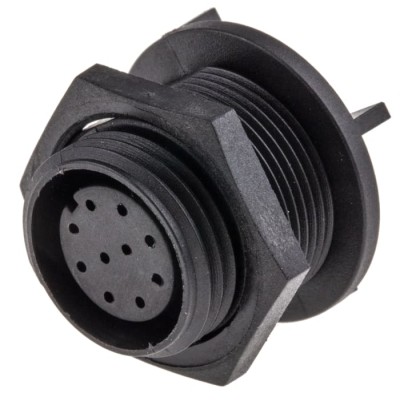 Bulgin Circular Connector 10 Contacts PCB Miniature Socket Female IP68 Buccaneer 400 Series PX0413/10S/PC