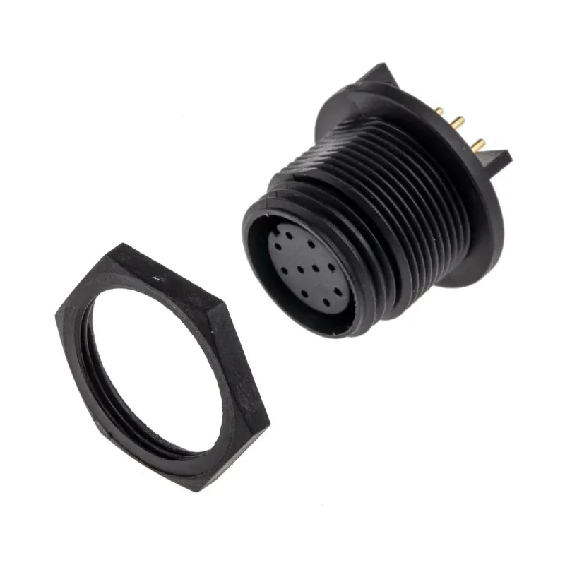Bulgin Circular Connector 10 Contacts PCB Miniature Socket Female IP68 Buccaneer 400 Series PX0413/10S/PC