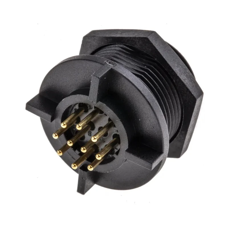 Bulgin Circular Connector 10 Contacts PCB Miniature Socket Female IP68 Buccaneer 400 Series PX0413/10S/PC