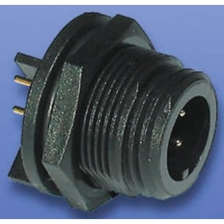 Bulgin Circular Connector, 3 Contacts, PCB Mount, Miniature Size, Socket Male, IP68 Rated, Buccaneer 400 Series PX0413/03S/PC