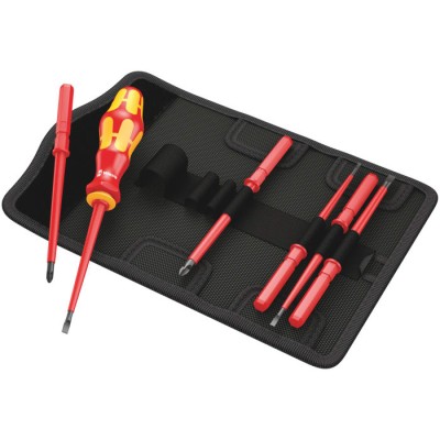 Wera Slotted and Phillips Standard Screwdriver Set, 7-Piece, Czech Republic Origin 05003470001