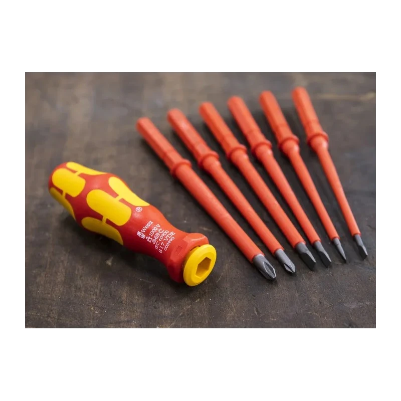 Wera Slotted and Phillips Standard Screwdriver Set, 7-Piece, Czech Republic Origin 05003470001
