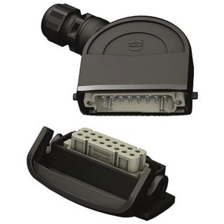 HARTING Han-Eco Range Heavy Duty Power Connector Hood 16A 1 Lever Cable Mount Polyamide IP65 19461160545