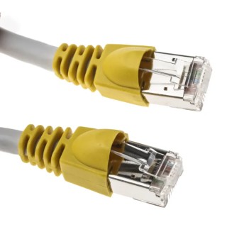 Telegartner Cat6a Shielded Screened Ethernet Cable 0.5 m Grey Low Smoke Zero Halogen 
