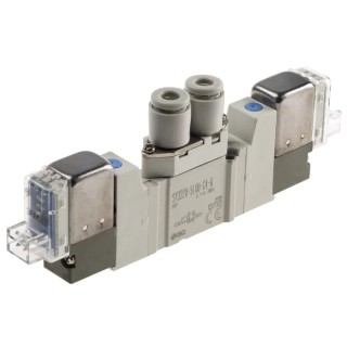 SMC Pneumatic Control Valve Rc Thread 5-Port 24V DC 0.7 Mpa Max Pressure SY3220 