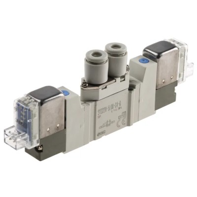 SMC Pneumatic Control Valve Rc Thread 5-Port 24V DC 0.7 Mpa Max Pressure SY3220 