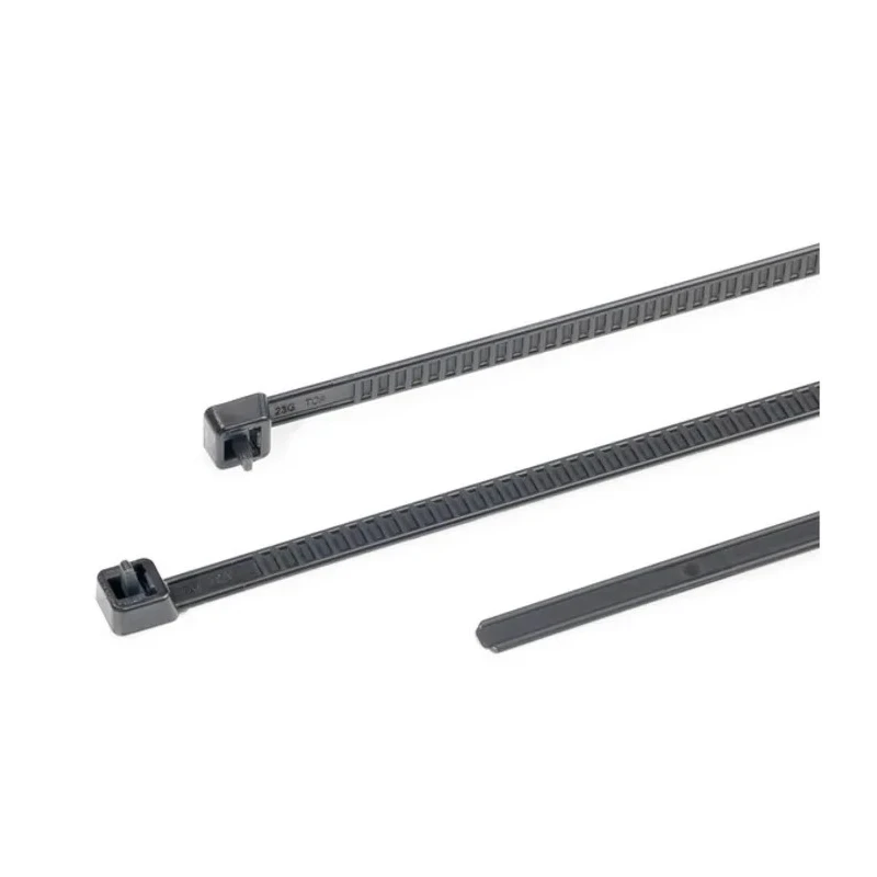 HellermannTyton Releasable Cable Tie 195 mm Length x 4.7 mm Width Black Polyamide 66 115-00002 LR55R-PA66HS-BK