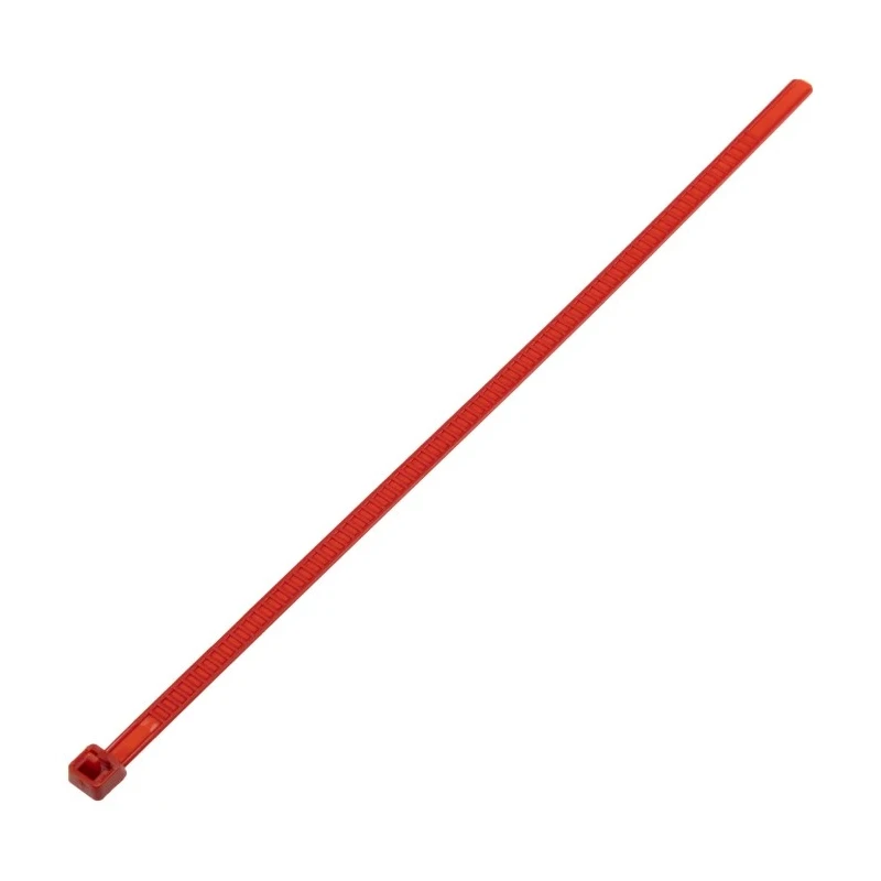 HellermannTyton Releasable Cable Tie, 196 mm Length x 4.7 mm Width, Red Polyamide 66, LR55 Series 115-00003 LR55R-PA66-RD