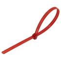 HellermannTyton Releasable Cable Tie, 196 mm Length x 4.7 mm Width, Red Polyamide 66, LR55 Series 115-00003 LR55R-PA66-RD