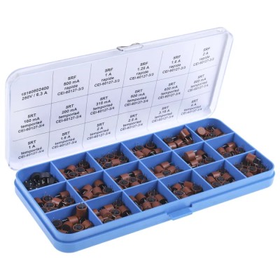 RS PRO FT Fuse Kit Subminiature TR5 Fast-Action and Time-Delay Fuses with 10 Fuse Holders 611-9138
