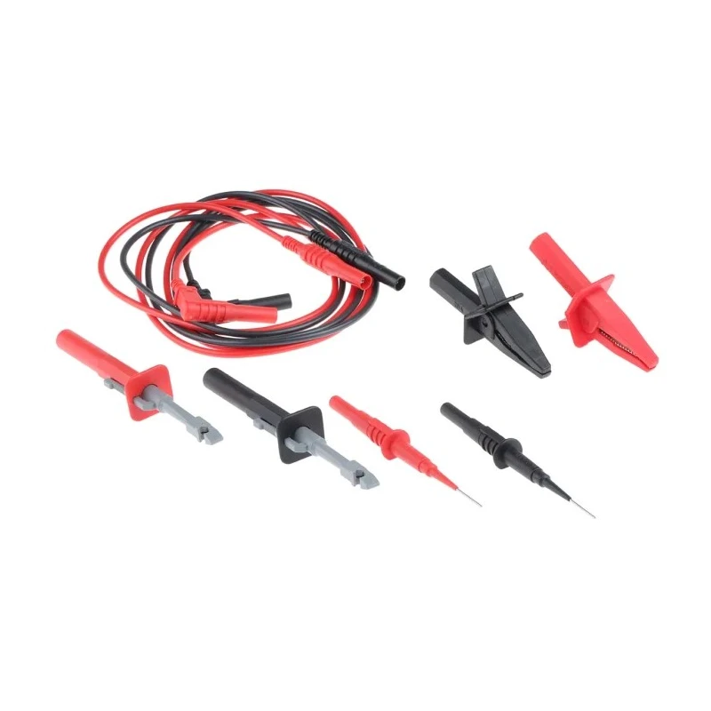 RS PRO Test Lead Kit 10A, Crocodile Clip & Socket Connectors, 1.2m Lead Length 612-0835