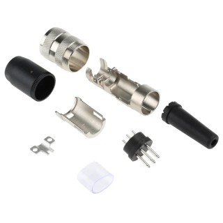 Amphenol Industrial signalmate C091 7 Pole Straight M16 DIN Plug 5A 300V IP40 Screw-On Cable T3475 001 RS