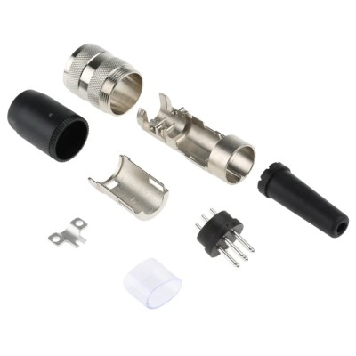 Amphenol Industrial signalmate C091 7 Pole Straight M16 DIN Plug 5A 300V IP40 Screw-On Cable T3475 001 RS