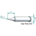 Ersa 0.7 mm Conical 29.3 mm Soldering Iron Tip for use with i-Tool 102PDLF07