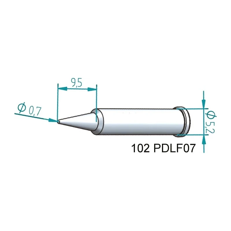 Ersa 0.7 mm Conical 29.3 mm Soldering Iron Tip for use with i-Tool 102PDLF07