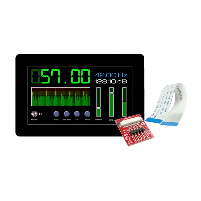 4D Systems 7 in 800 x 480 Pixel LCD Colour Display Touch Screen Serial Interface Capacitive gen4-uLCD-70DCT-CLB