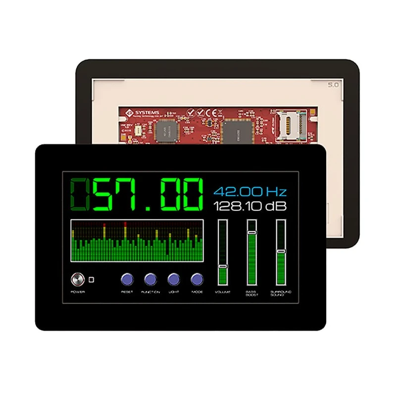 4D Systems 7 in 800 x 480 Pixel LCD Colour Display Touch Screen Serial Interface Capacitive gen4-uLCD-70DCT-CLB
