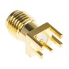 RF Solutions CON Series Coaxial Connector Edge Female SMA, 50 Ω, Straight Body Solder CON-SMA-EDGE-SRP