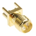 RF Solutions CON Series Coaxial Connector Edge Female SMA, 50 Ω, Straight Body Solder CON-SMA-EDGE-SRP