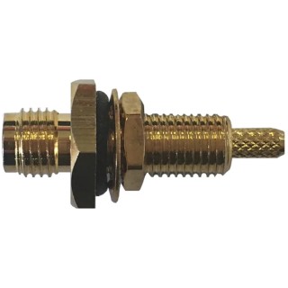 RF Solutions CON Series Coaxial Connector Panel Mount Female SMA, 50 Ω, Straight Body Crimp CON-SMAF-RG174IP