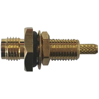 RF Solutions CON Series Coaxial Connector Panel Mount Female SMA, 50 Ω, Straight Body Crimp CON-SMAF-RG174IP