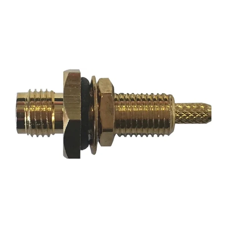 RF Solutions CON Series Coaxial Connector Panel Mount Female SMA, 50 Ω, Straight Body Crimp CON-SMAF-RG174IP