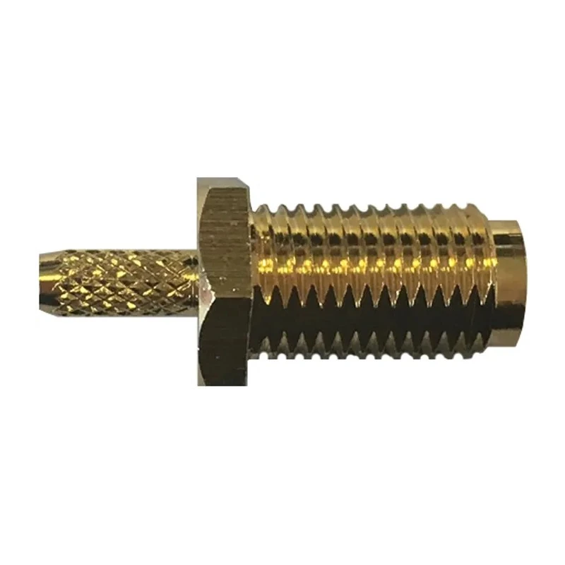 RF Solutions CON Series Panel Mount Female SMA Coaxial Connector, 50 Ω, Straight Body Crimp CON-SMAF-RG174