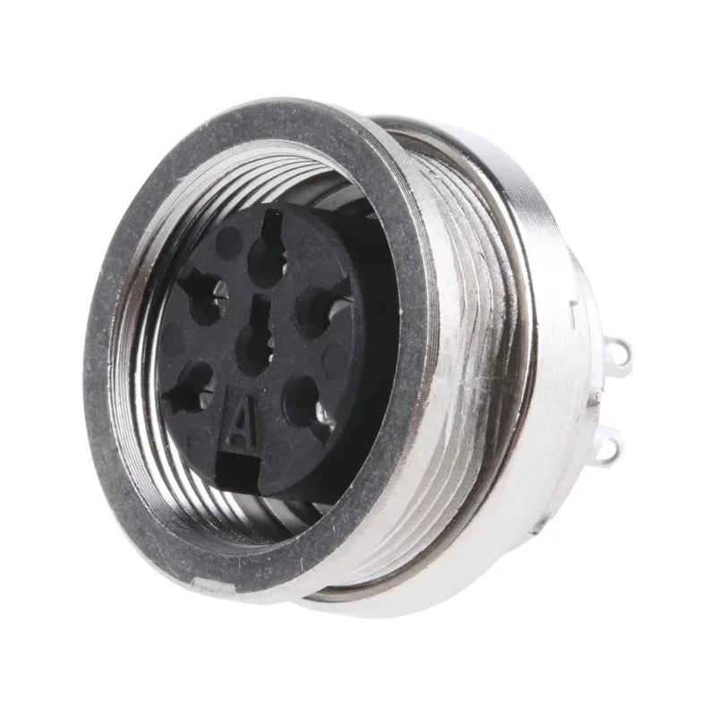 Amphenol Industrial signalmate C091 6 Pole Straight M16 DIN Socket 5A 300V IP40 Panel Mount T3403 000 RS