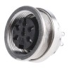 Amphenol Industrial signalmate C091 6 Pole Straight M16 DIN Socket 5A 300V IP40 Panel Mount T3403 000 RS