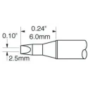 Metcal Soldering Iron Tip 2.5 mm Chisel 6 mm Length for Use with MX-H1-AV, MX-RM3E STTC-136P