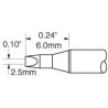 Metcal Soldering Iron Tip 2.5 mm Chisel 6 mm Length for Use with MX-H1-AV, MX-RM3E STTC-136P