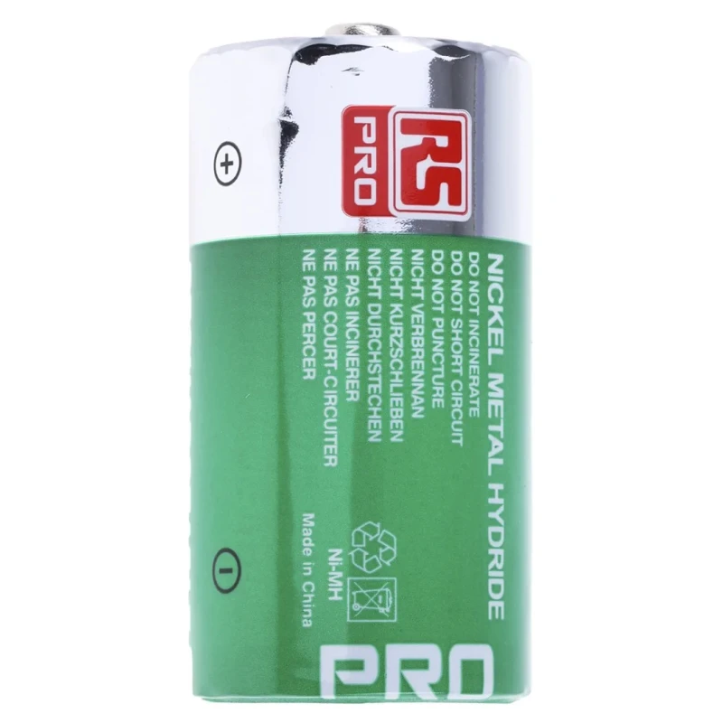 RS PRO NiMH Rechargeable C Battery 1.2V 3Ah, Standard Termination, 50mm Height, 22.5mm Diameter 611-8646