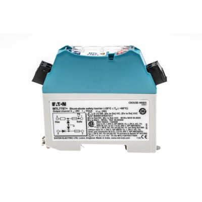 Eaton Zener Barrier ATEX 1 Channel DIN Rail Mount Screw Terminals 28V DC 93mA MTL7787+/RS