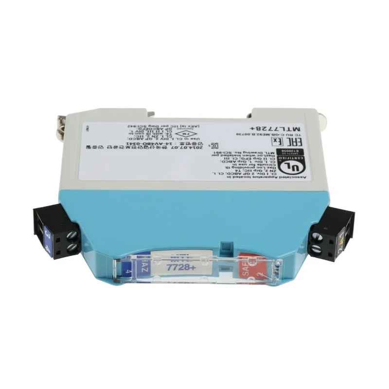 Eaton Zener Barrier 1 Channel 28V DC Supply Voltage 300Ω Safety Current Resistance DIN Rail Mount ATEX Certified MTL7728+/RS
