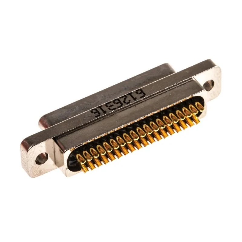 Glenair MWDM 37 Way Straight Panel Mount Micro-D D-Sub Connector Male MWDM2L-37PSB