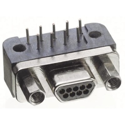 Glenair MWDM 15 Way Right Angle 2.54 mm Pitch Through Hole D-Sub Connector Male MWDM2L-15PCBRP-.110