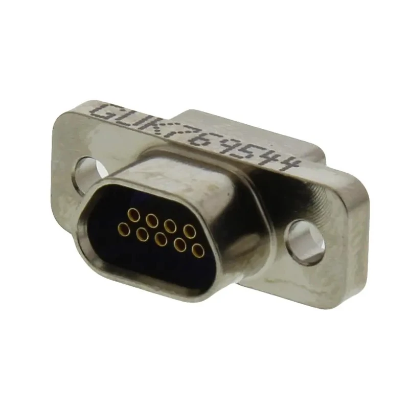 Glenair 9 Way Straight Panel Mount Micro-D Aluminium Housing D-Sub Connector Female MWDM2L-9SSB