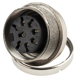 Amphenol Industrial signalmate C091 8 Pole Straight M16 DIN Socket 5A 100V IP40 Panel Mount T3507 100 RS