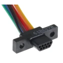 Glenair MWDL 9 Way Straight Through Hole Micro-D D-Sub Connector, Male with Jack Screw MWDL9P-6E5-18B