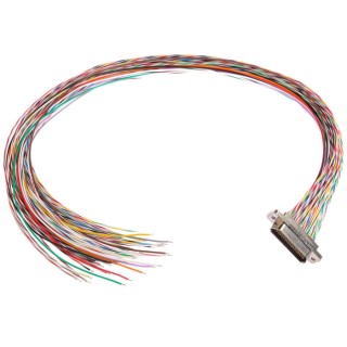 Glenair MWDM 51 Way Straight Through Hole Micro-D Female D-Sub Connector with Jack Screw MWDM2L-51S-6E5-18B