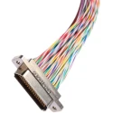 Glenair MWDM 51 Way Straight Through Hole Micro-D Female D-Sub Connector with Jack Screw MWDM2L-51S-6E5-18B