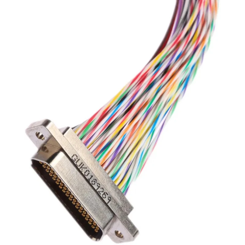 Glenair MWDM 51 Way Straight Through Hole Micro-D Female D-Sub Connector with Jack Screw MWDM2L-51S-6E5-18B