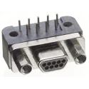 Glenair MWDM 37 Way Right Angle 2.54 mm Pitch Through Hole D-Sub Connector Male MWDM2L-37PCBRP-.110