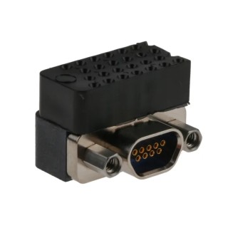 Glenair Micro-D Right Angle 9 Way Through Hole D-Sub Connector Female 2.54 mm Pitch MWDM2L-9SCBRP-.110