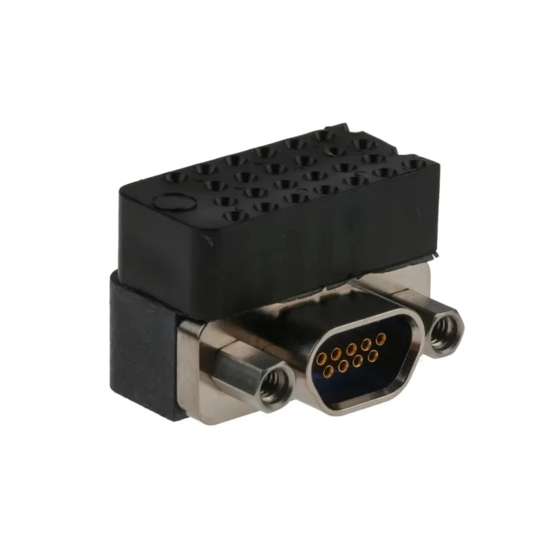 Glenair Micro-D Right Angle 9 Way Through Hole D-Sub Connector Female 2.54 mm Pitch MWDM2L-9SCBRP-.110