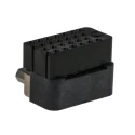 Glenair Micro-D Right Angle 9 Way Through Hole D-Sub Connector Female 2.54 mm Pitch MWDM2L-9SCBRP-.110