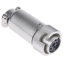 Hirose Industrial Circular Connector 6 Contacts Miniature Cable Plug Female Bayonet RM Series RM12BPE-6S(81)