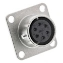 Hirose Miniature Circular Connector Socket, Panel Mount, 6 Contacts, 5A, 350V/490V, Bayonet Mating, RM Series RM12BRB-6S(81)